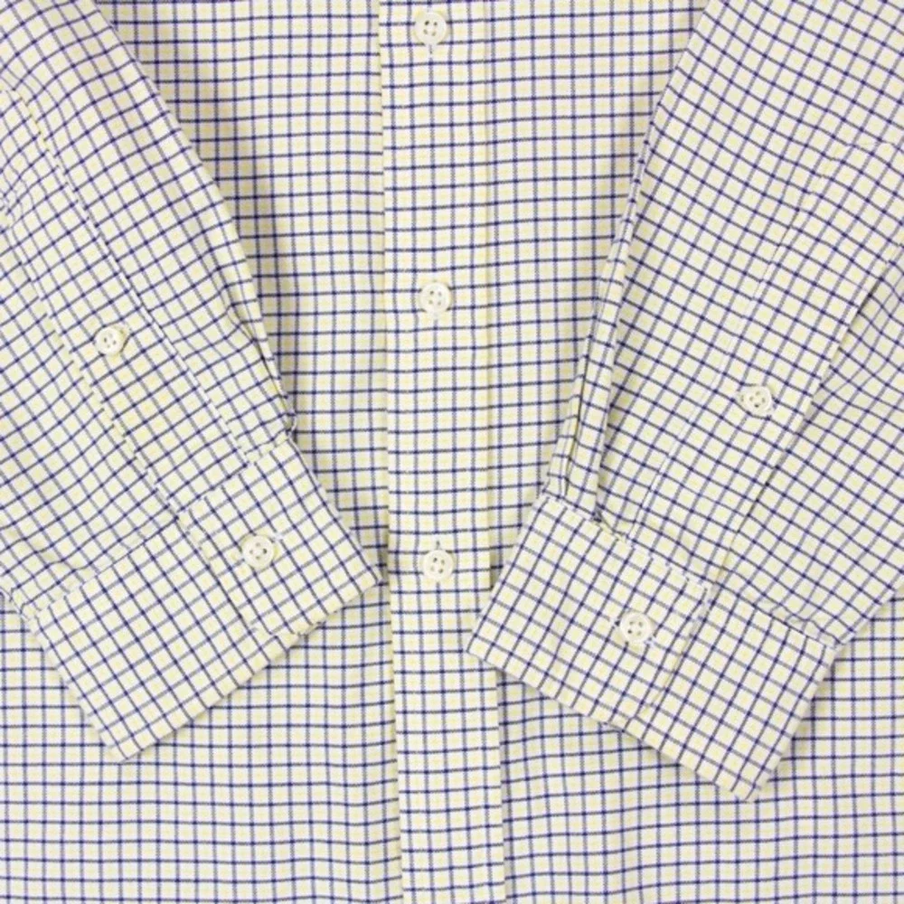 Polo‎ Ralph Lauren Mens L Yellow Custom Fit Shirt Plaid Polo Flesh Pony
